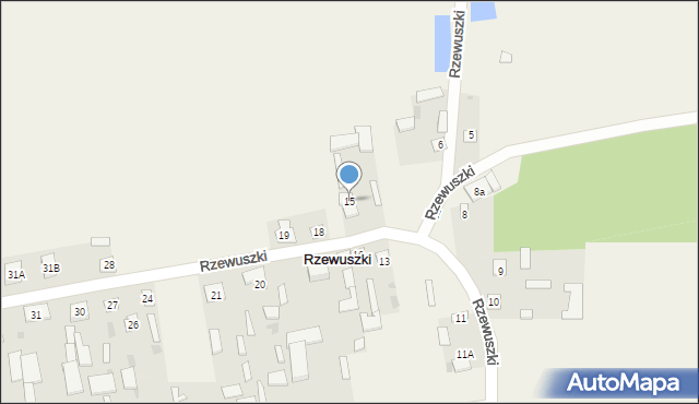 Rzewuszki, Rzewuszki, 15, mapa Rzewuszki