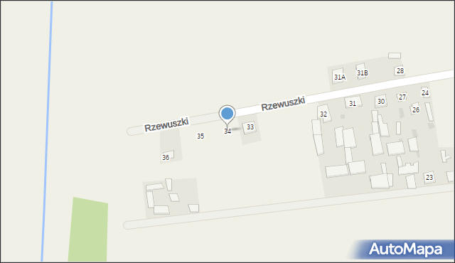 Rzewuszki, Rzewuszki, 34, mapa Rzewuszki