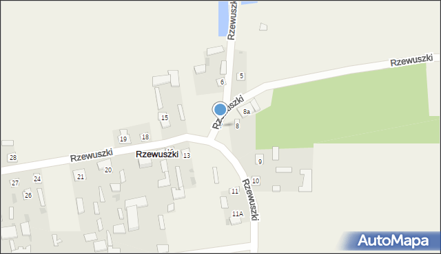 Rzewuszki, Rzewuszki, 7, mapa Rzewuszki