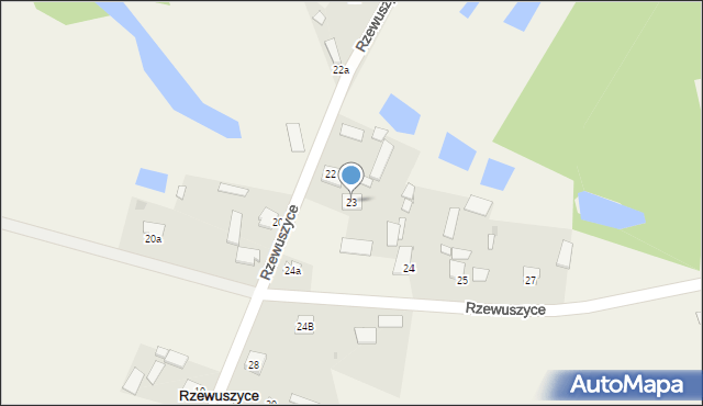 Rzewuszyce, Rzewuszyce, 23, mapa Rzewuszyce