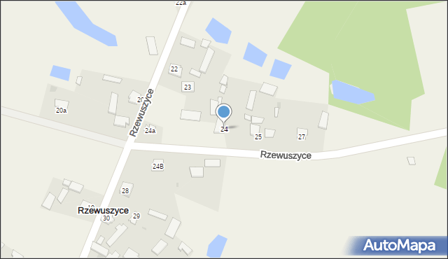 Rzewuszyce, Rzewuszyce, 24, mapa Rzewuszyce