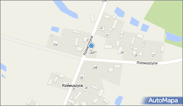 Rzewuszyce, Rzewuszyce, 24a, mapa Rzewuszyce