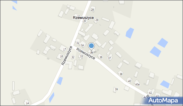 Rzewuszyce, Rzewuszyce, 35, mapa Rzewuszyce