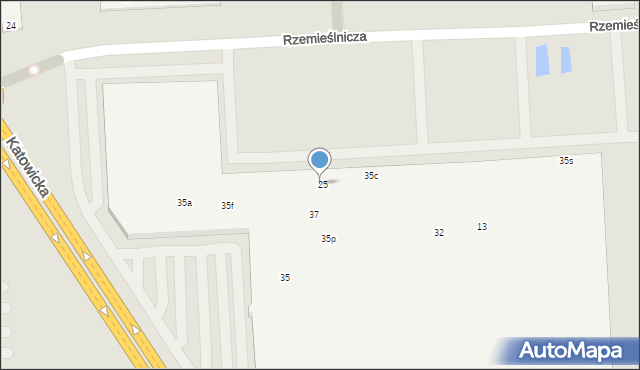 Rzgów, Rzemieślnicza, 35b, mapa Rzgów