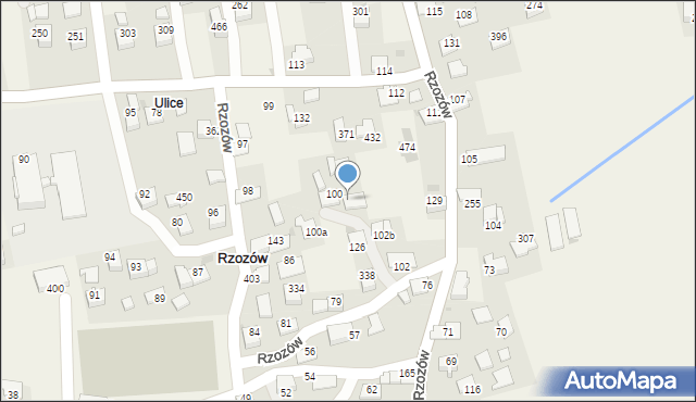 Rzozów, Rzozów, 101, mapa Rzozów