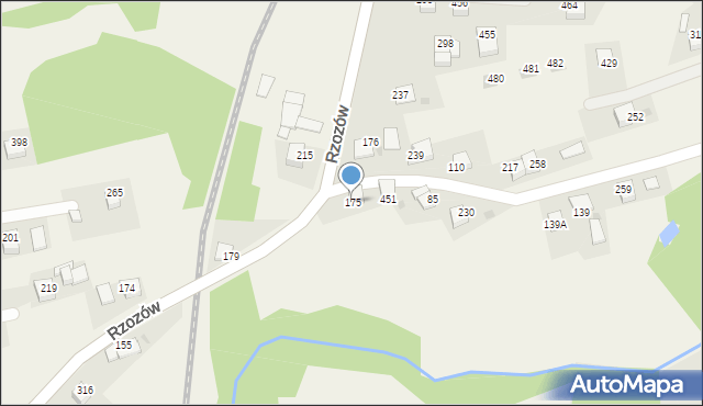 Rzozów, Rzozów, 175, mapa Rzozów