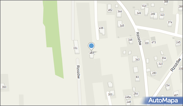 Rzozów, Rzozów, 483, mapa Rzozów