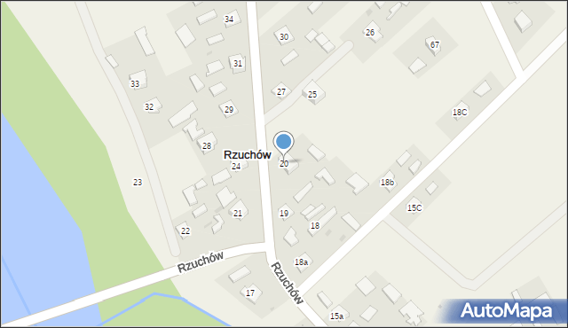 Rzuchów, Rzuchów, 20, mapa Rzuchów