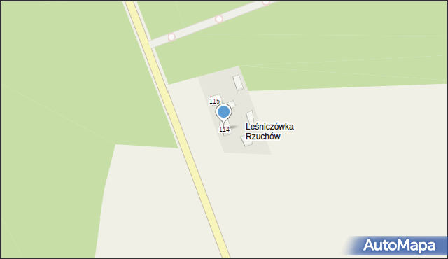 Rzuchów, Rzuchów, 114, mapa Rzuchów