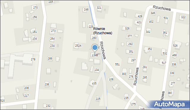 Rzuchowa, Rzuchowa, 134B, mapa Rzuchowa
