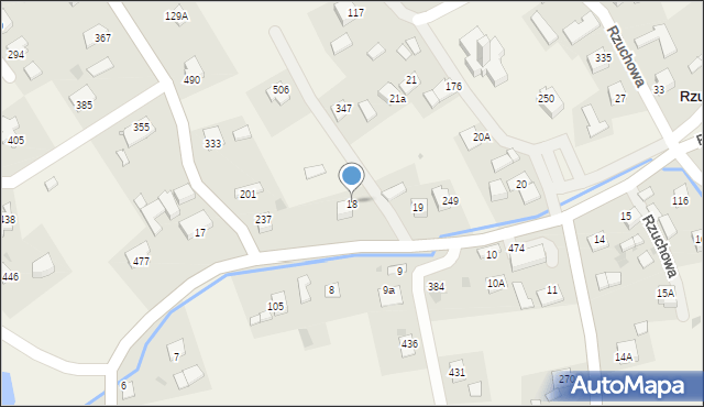 Rzuchowa, Rzuchowa, 18, mapa Rzuchowa