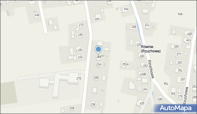 Rzuchowa, Rzuchowa, 264, mapa Rzuchowa