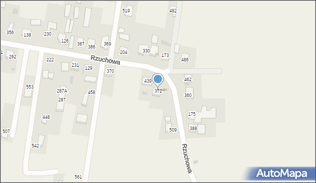 Rzuchowa, Rzuchowa, 372, mapa Rzuchowa
