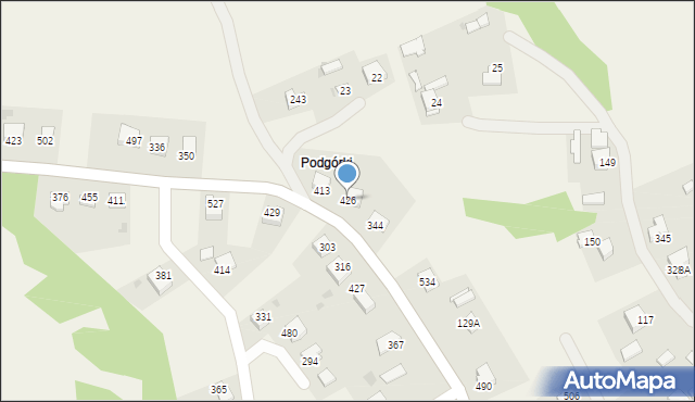 Rzuchowa, Rzuchowa, 426, mapa Rzuchowa