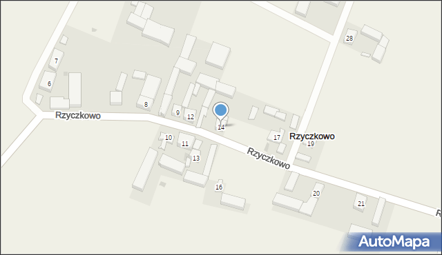 Rzyczkowo, Rzyczkowo, 14, mapa Rzyczkowo