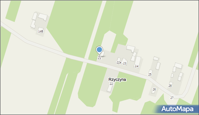 Rzyczyna, Rzyczyna, 21, mapa Rzyczyna