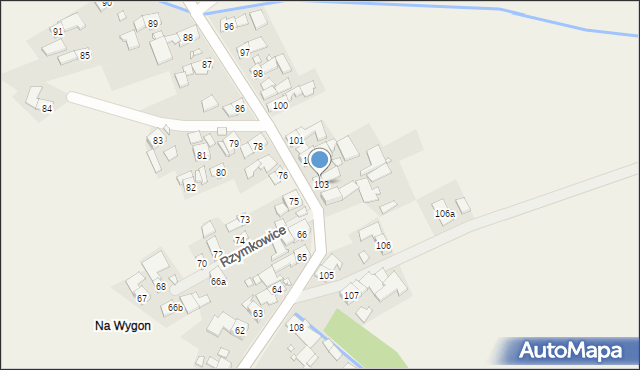 Rzymkowice, Rzymkowice, 103, mapa Rzymkowice