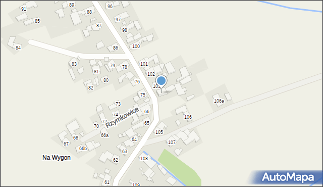 Rzymkowice, Rzymkowice, 104, mapa Rzymkowice