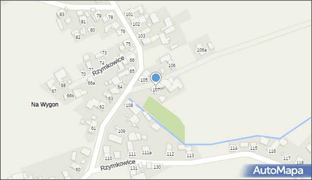 Rzymkowice, Rzymkowice, 107, mapa Rzymkowice