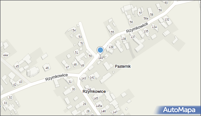 Rzymkowice, Rzymkowice, 141, mapa Rzymkowice