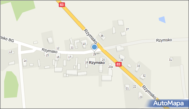 Rzymsko, Rzymsko, 19, mapa Rzymsko