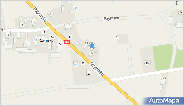 Rzymsko, Rzymsko, 32, mapa Rzymsko