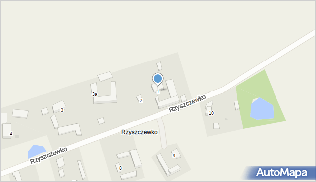 Rzyszczewo, Rzyszczewko, 1, mapa Rzyszczewo