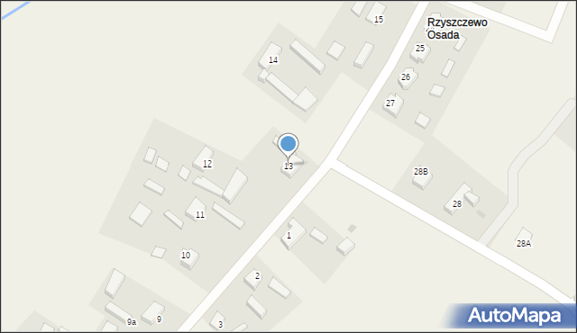 Rzyszczewo, Rzyszczewo, 13, mapa Rzyszczewo