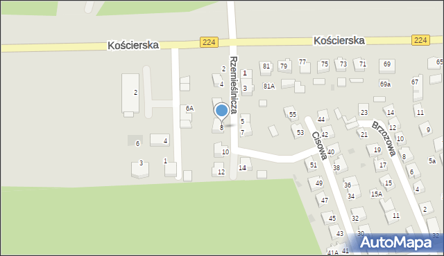 Skarszewy, Rzemieślnicza, 8, mapa Skarszewy