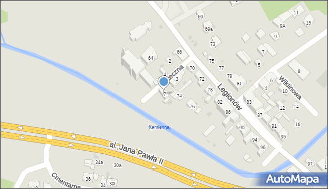 Skarżysko-Kamienna, Rzeczna, 7, mapa Skarżysko-Kamienna