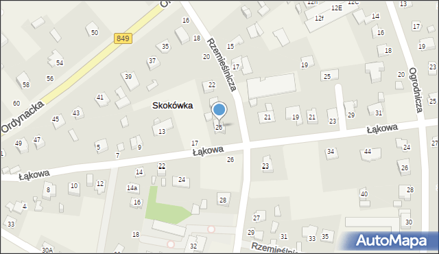 Skokówka, Rzemieślnicza, 26, mapa Skokówka