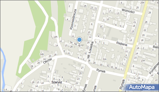 Słomniki, Rzemieślnicza, 5c, mapa Słomniki