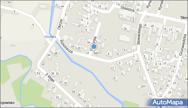 Słomniki, Rzeźnicza, 12, mapa Słomniki