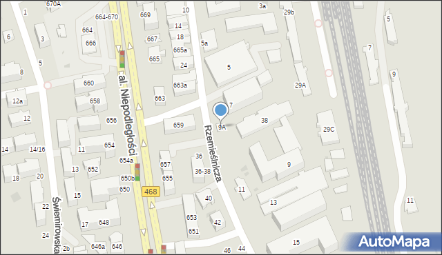 Sopot, Rzemieślnicza, 9A, mapa Sopotu