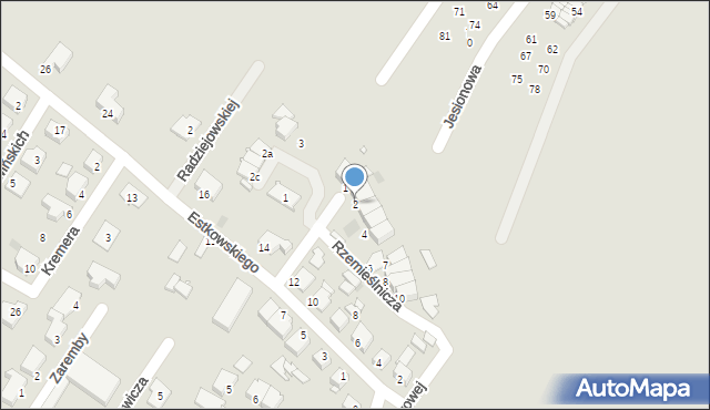 Środa Wielkopolska, Rzemieślnicza, 2, mapa Środa Wielkopolska