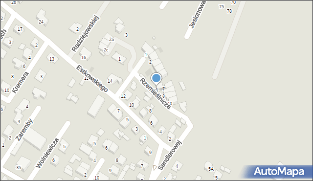 Środa Wielkopolska, Rzemieślnicza, 6, mapa Środa Wielkopolska