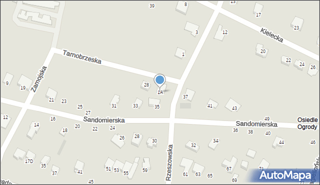 Staszów, Rzeszowska, 1A, mapa Staszów