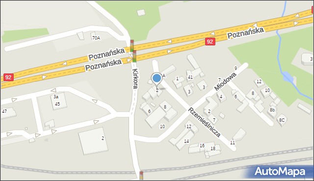 Swarzędz, Rzemieślnicza, 2, mapa Swarzędz