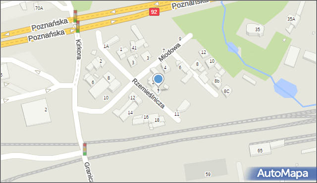 Swarzędz, Rzemieślnicza, 7, mapa Swarzędz