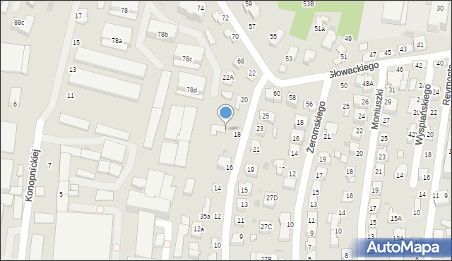 Tarnów, Rzemieślnicza, 18a, mapa Tarnów