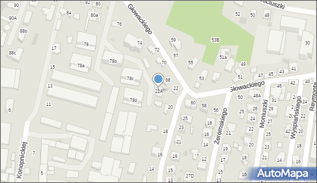 Tarnów, Rzemieślnicza, 22A, mapa Tarnów