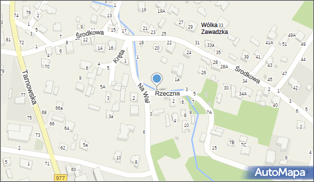 Tarnowiec, Rzeczna, 1, mapa Tarnowiec