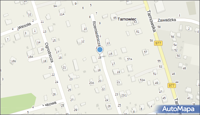 Tarnowiec, Rzemieślnicza, 16, mapa Tarnowiec