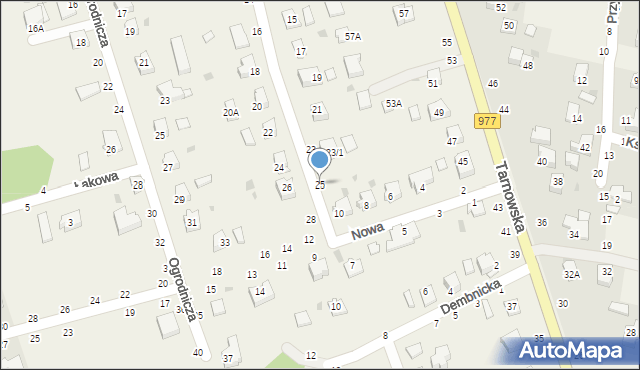 Tarnowiec, Rzemieślnicza, 25, mapa Tarnowiec