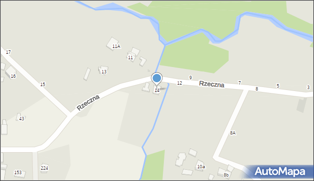 Tuchów, Rzeczna, 14, mapa Tuchów