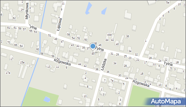 Tuszyn, Rzgowska, 40, mapa Tuszyn