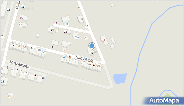 Ustka, Rzeczna, 24, mapa Ustka