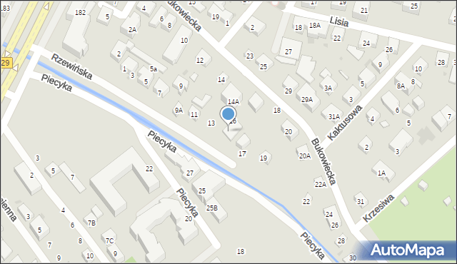 Warszawa, Rzewińska, 15, mapa Warszawy