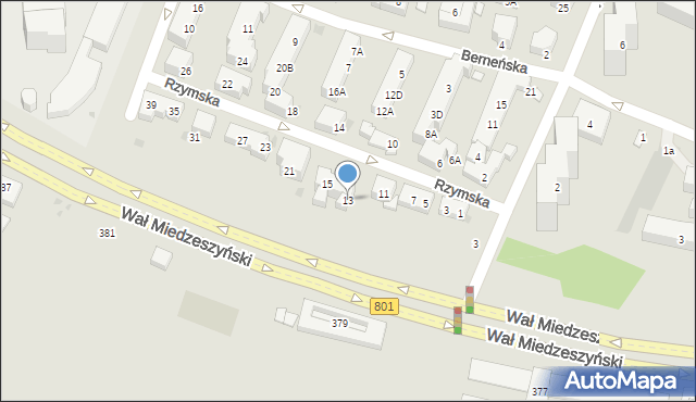 Warszawa, Rzymska, 13, mapa Warszawy