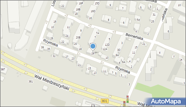 Warszawa, Rzymska, 14, mapa Warszawy